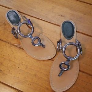 EUC Women's Calvin Klein Jacky Flip Flop Gunmetal